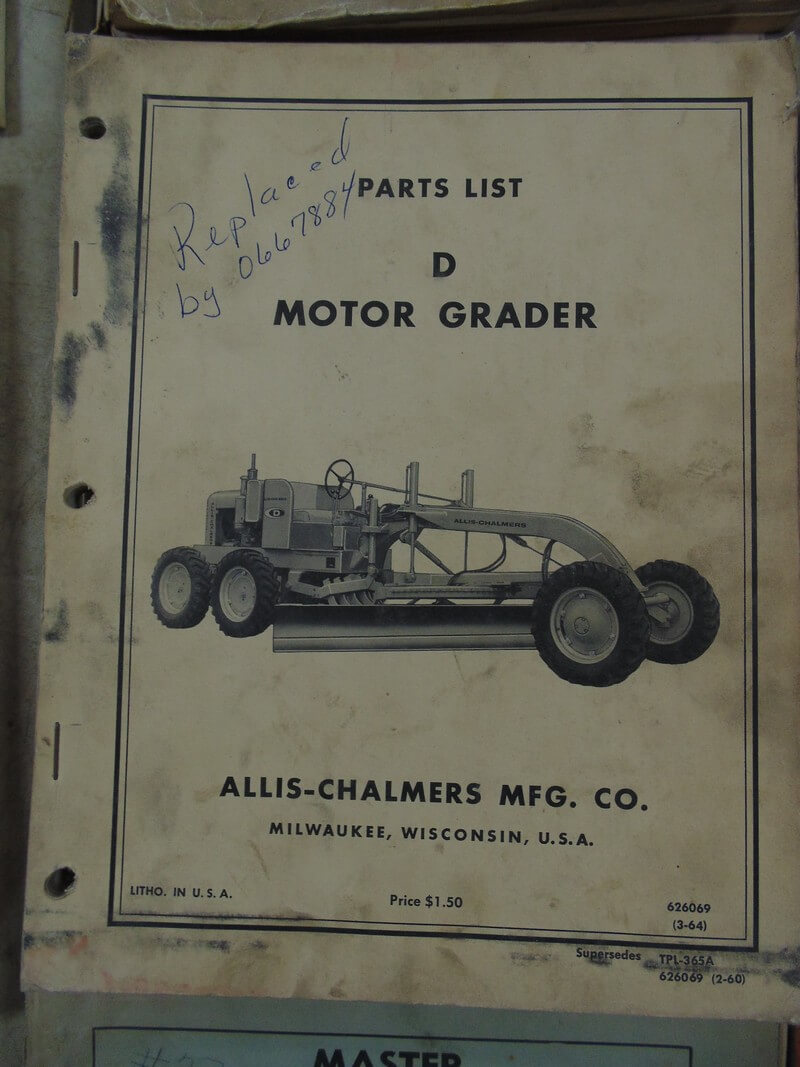 Allis Chalmers D Motor Grader Parts Manual Used Equipment Manuals allis-chalmers-d-motor-grader-parts-manual-used-equipment-manuals